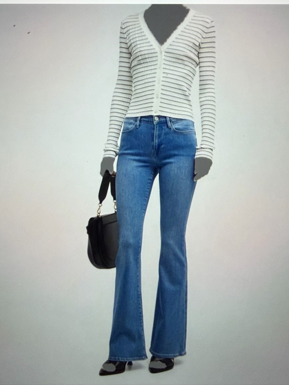 Frame Mixed Rib-Knit Cardigan - Picture 2 of 5